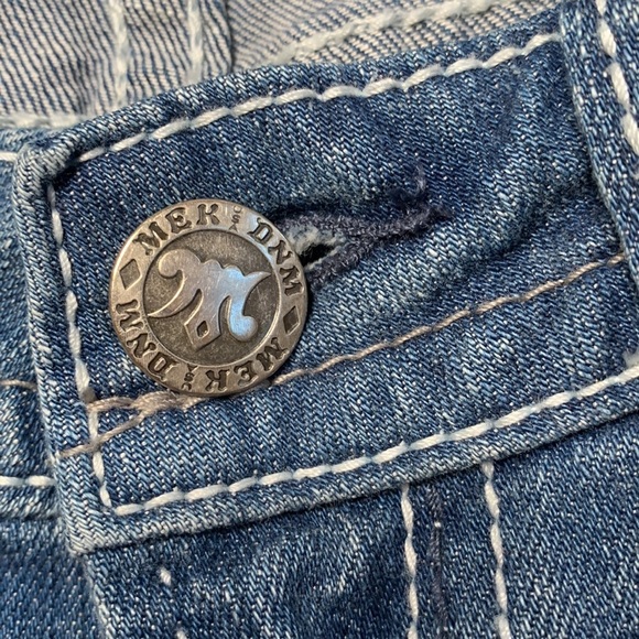 MEK Women's Boot Cut Jeans - Dark Blue - Picture 11 of 13